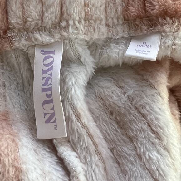 Joyspun Pajama Set Sweater & Joggers XL Stay Cozy Gingham Brown Fall - Picture 10 of 15